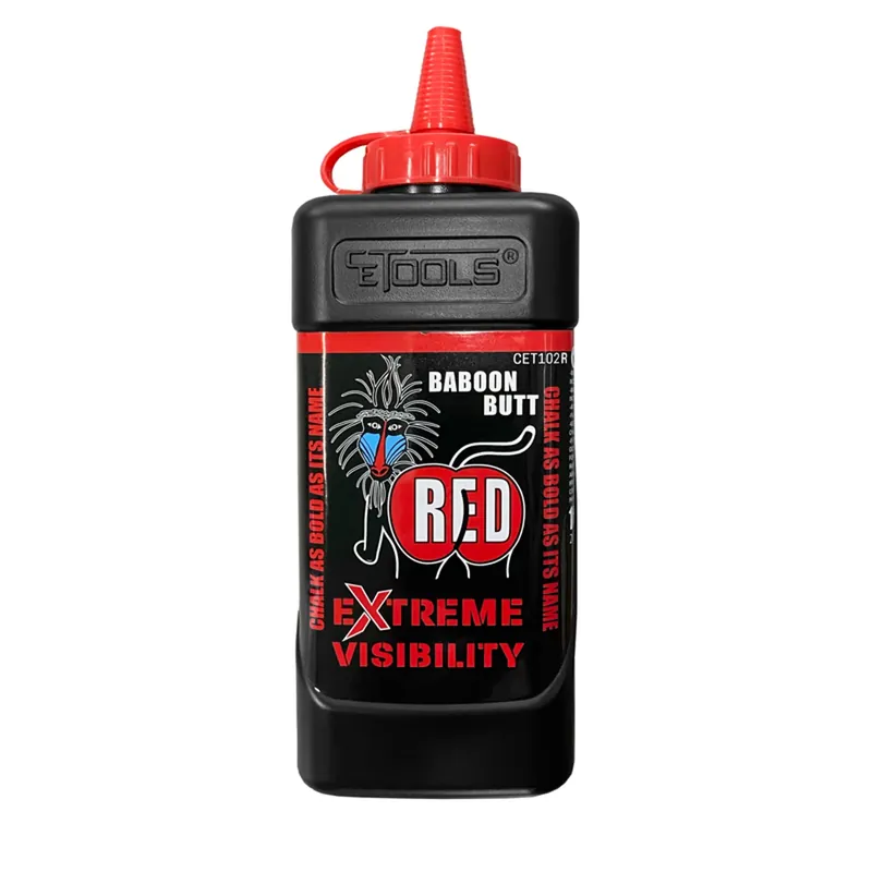 CE Tools 10 Oz Permanent Extreme Visibility Marking Chalk Baboon Butt Red 1 Pk