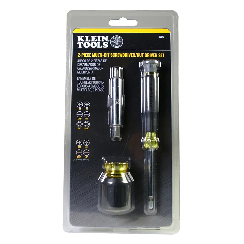 Klein Tools Multi-Bit Screwdriver/Nut Driver Set 2 Pc