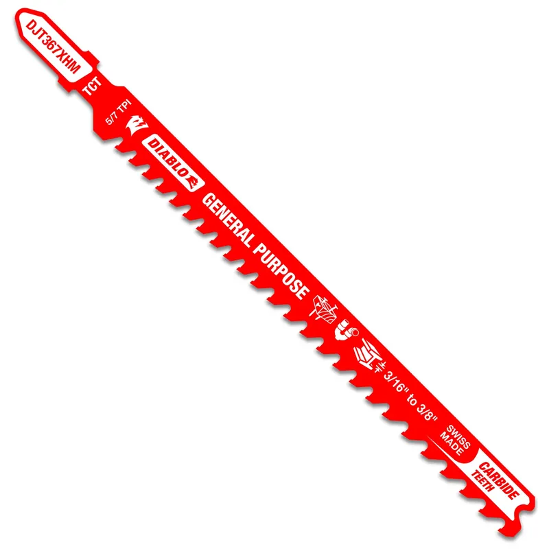 Diablo 5-1/4 In. Carbide T-Shank General Purpose Jig Saw Blade 5/7 TPI 1 Pk