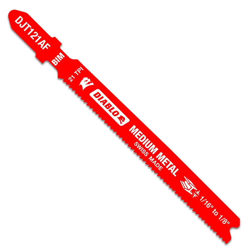 Diablo 3-5/8 In. Bi-Metal T-Shank Medium Metal Jig Saw Blade 21 TPI 5 Pk