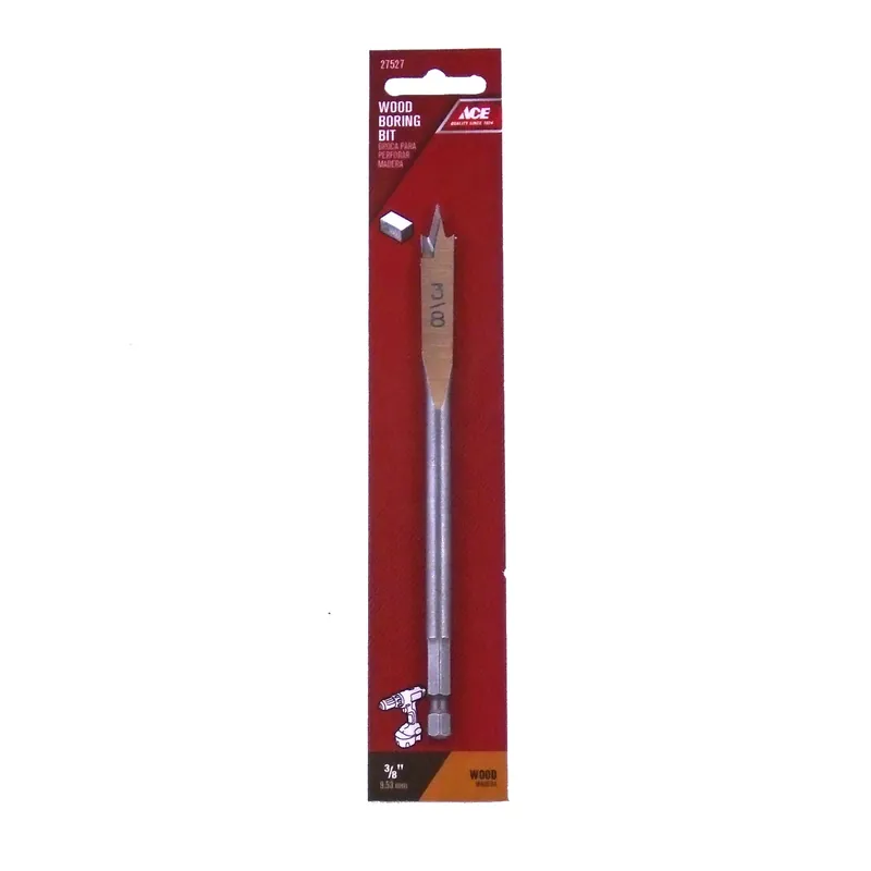 3/8 In. Diameter X 6 In. Length Steel Wood Boring Bit With Quick-change Hex Shank
