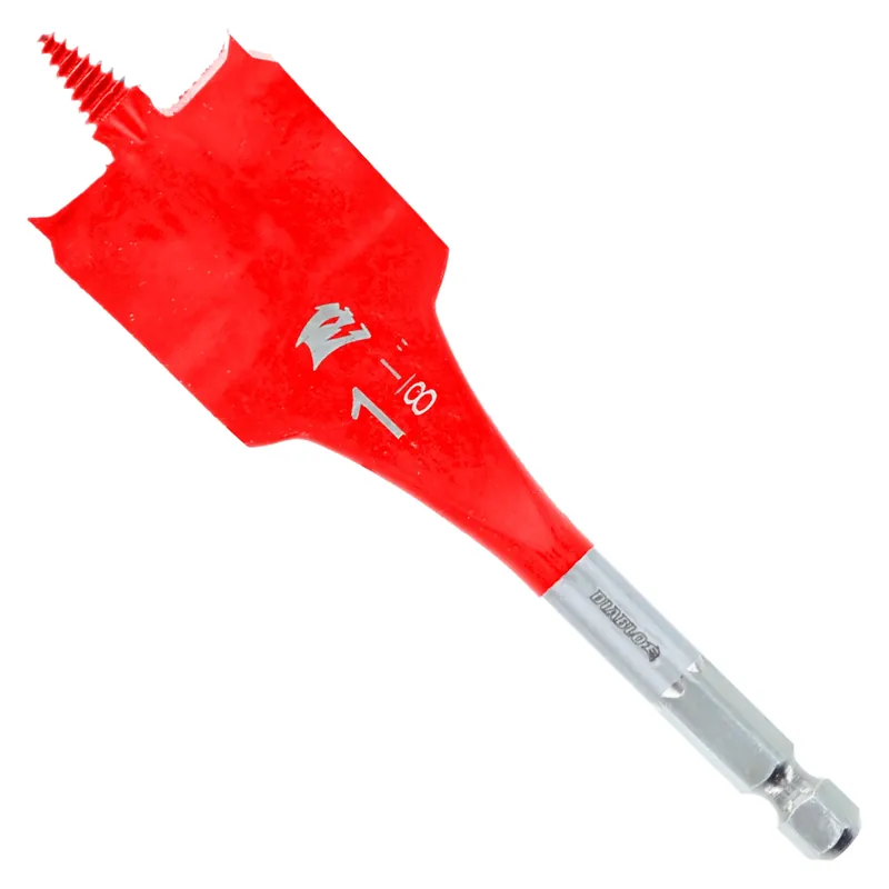 Diablo 1-1/8 In. X 4 In. L High Speed Steel Clean Wood Spade Bit Hex Shank 1 Pk