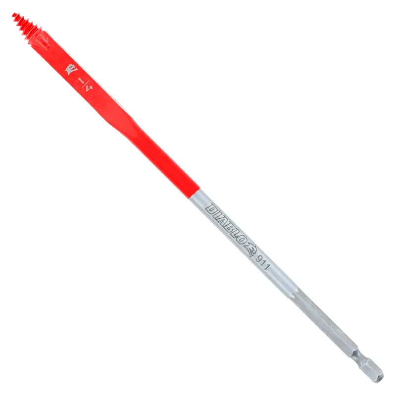 Diablo 1/4 In. X 6 In. L High Speed Steel Clean Wood Spade Bit Hex Shank 1 Pk