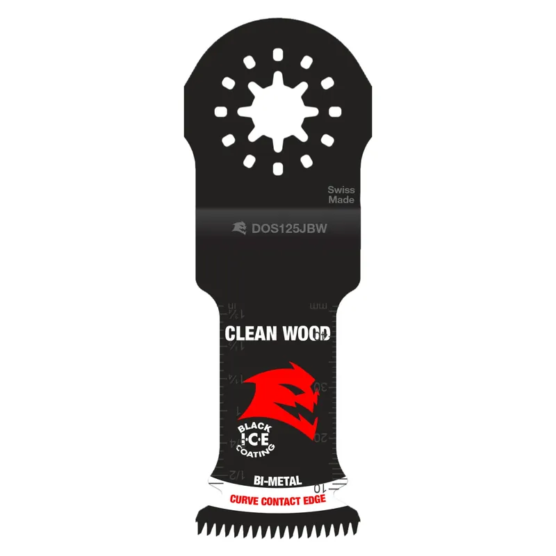 Diablo Starlock 1-1/4 In. W Bi-Metal Curved Contact Edge Oscillating Blade Clean Wood 3 Pk