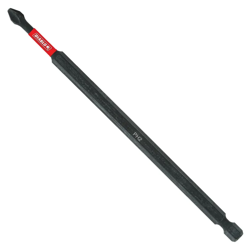 Diablo Phillips 2 X 6 In. L Driver Bit Black Oxide 1 Pc