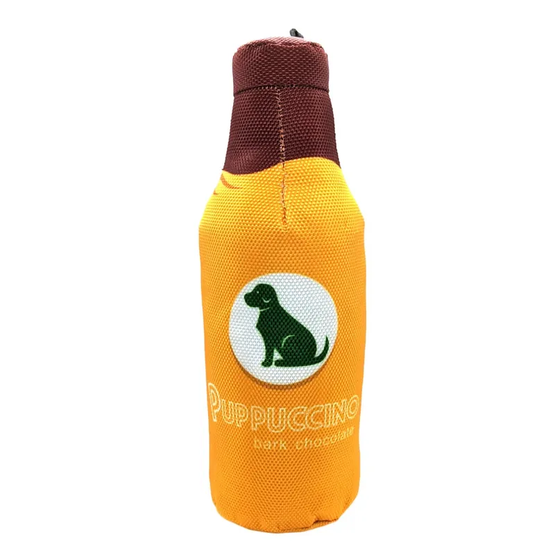 77490 9.5 Inch Fun Drink Puppucino Plush Dog Toy For Dogs