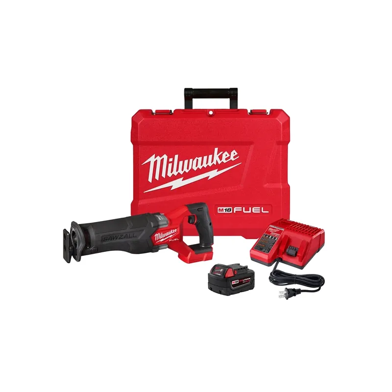 M18 Fuel Sawzall Cordless Brushless Reciprocating Saw Kit With Battery & Charger