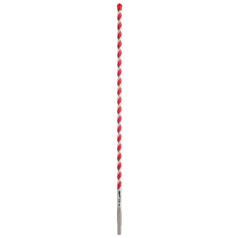 Milwaukee Shockwave 1/4 In. X 12 In. L Carbide Hammer Drill Bit 3-Flat Shank 1 Pk