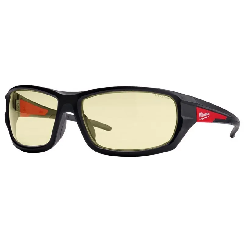 Performance Safety Glasses - Red/black Frame With Yellow Fog-free Lenses