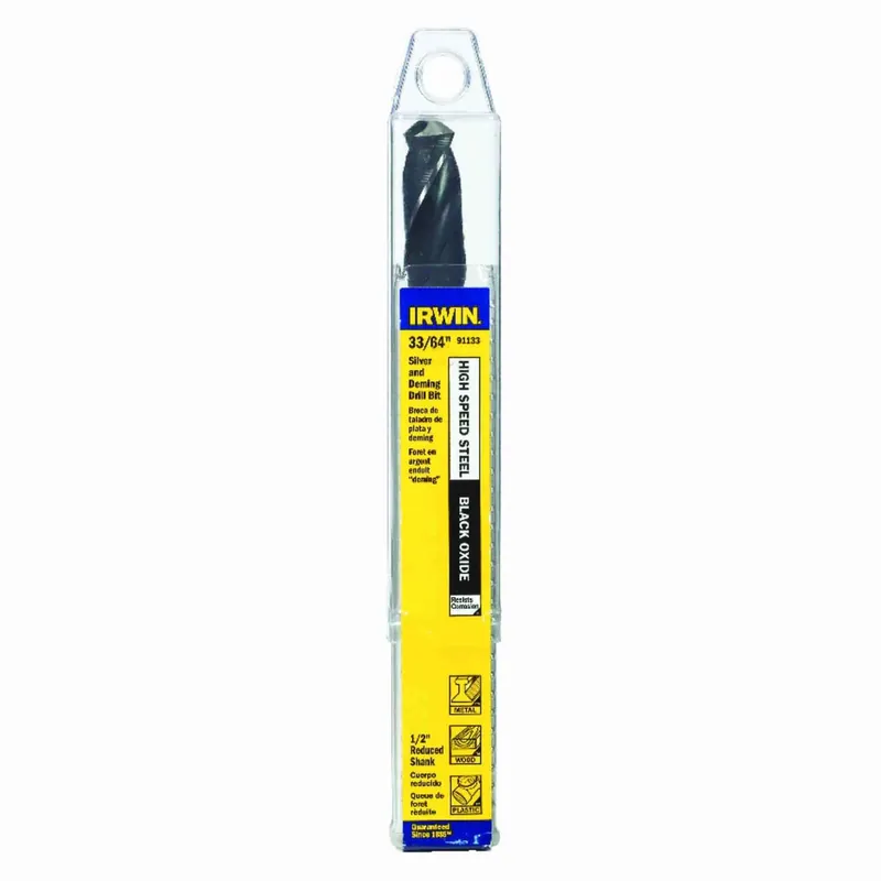 33/64 In. X 6 In. L High Speed Steel Drill Bit With 1/2 In. Straight Shank