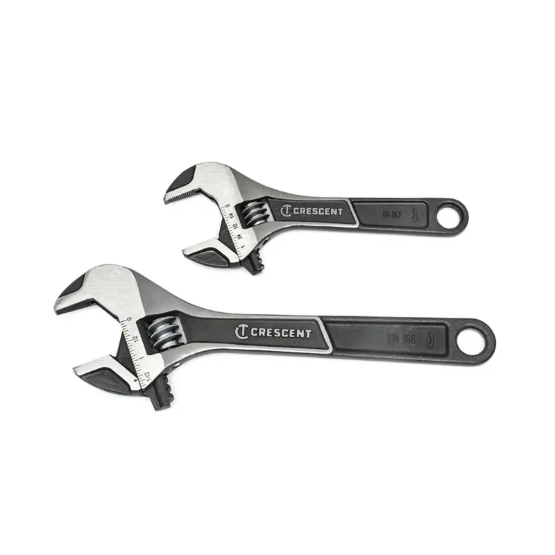 2-Pc. Wide Jaw Adjustable Wrench Set, 6 & 10 In.