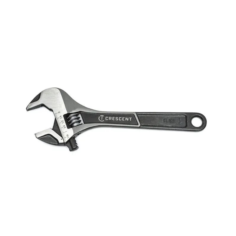 Wide-Jaw Adjustable Wrench, 8 In.