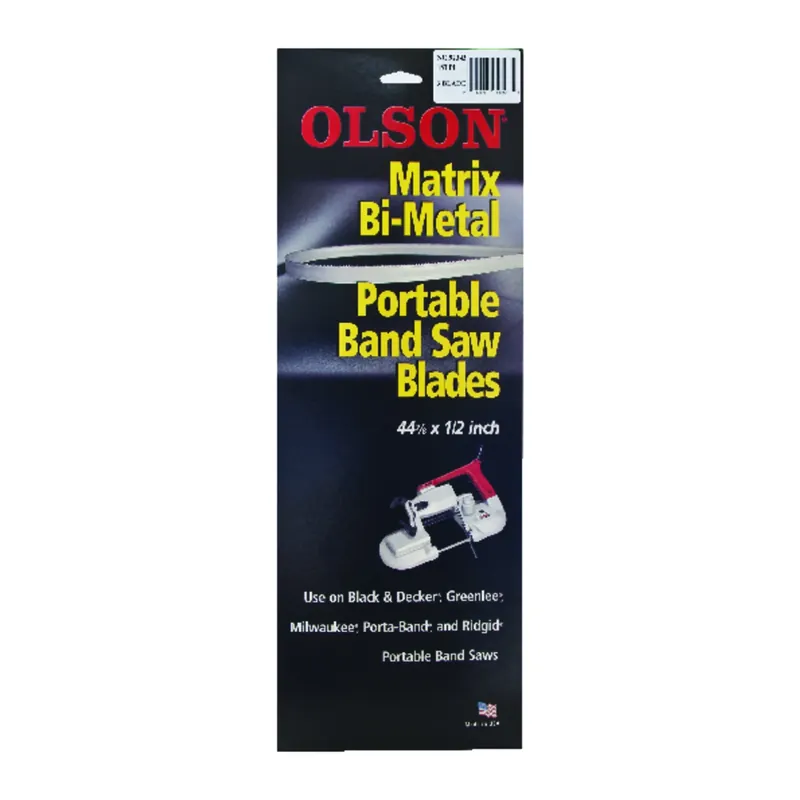 Olson 44.9 In. L X 0.5 In. W Bi-Metal Portable Band Saw Blade 18 TPI Regular Teeth 3 Pk