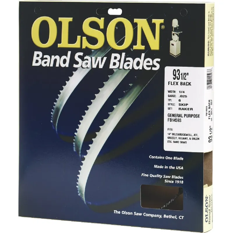 Olson 93.5 In. L X 0.3 In. W Carbon Steel Band Saw Blade 6 TPI Skip Teeth 1 Pk