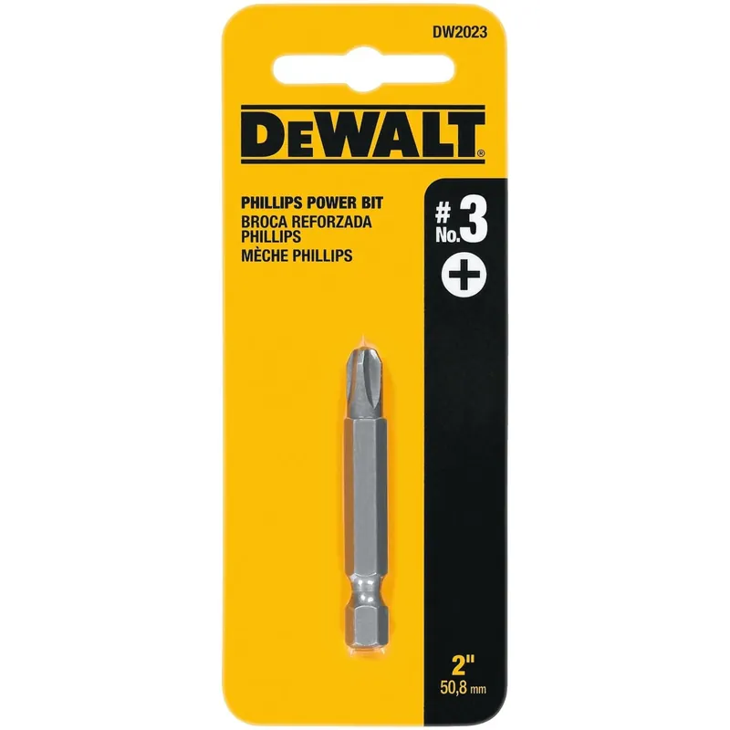3 Phillips Power Screwdriver Bit, 2 In.