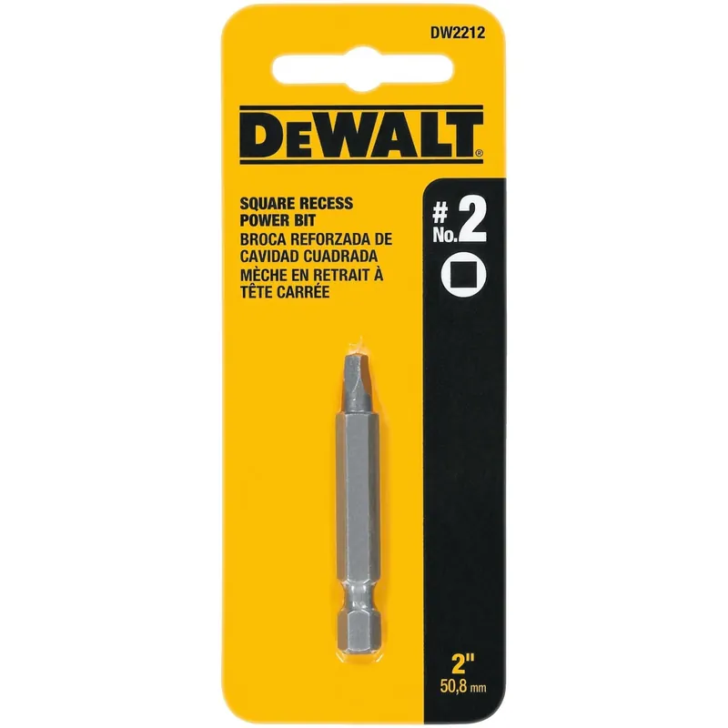  2 Square Recess Power Bit, 2 In.