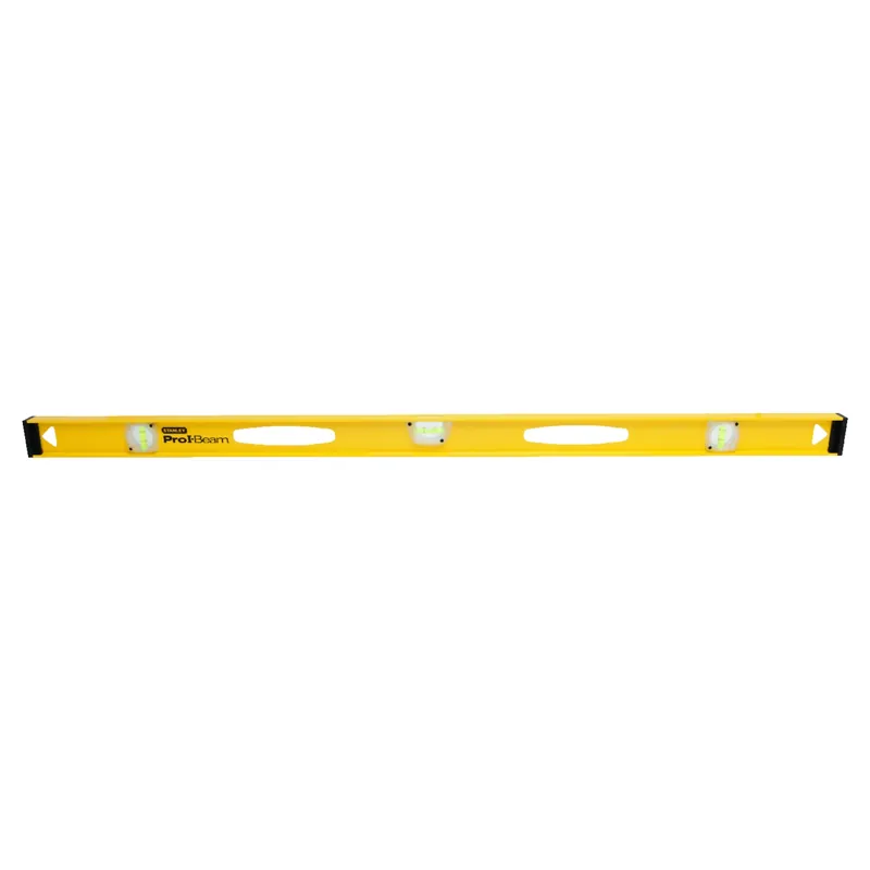 42-480 48 Inch Aluminum I-beam Level With 3 Vials And Shock-absorbing End Caps