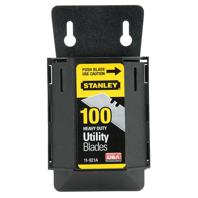 Stanley High Carbon Steel Heavy Duty Blade Dispenser With Blades 2.4 In. L 100 Pc