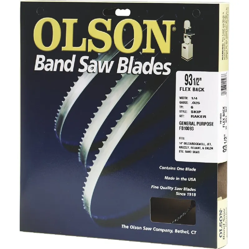 Olson 93.5 In. L X 0.2 In. W Carbon Steel Band Saw Blade 10 TPI Regular Teeth 1 Pk