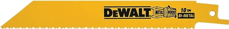 DeWalt 6 In. Bi-Metal Reciprocating Saw Blade 10 TPI 5 Pk