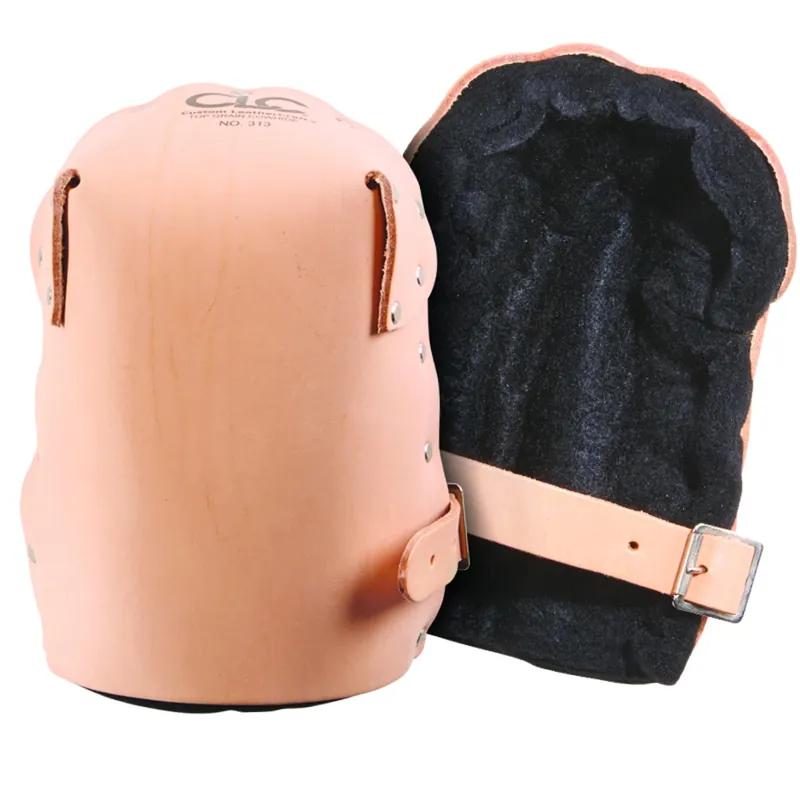 7.5 In. L X 4.5 In. W Heavy-duty Leather Knee Pads Brown