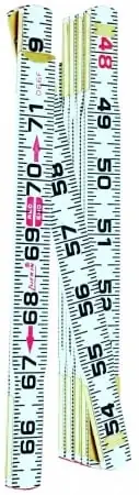 066f 6-foot Universal Folding Wood Rule With Red Ends