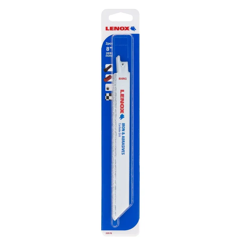 Lenox 10 In. Carbide Grit Reciprocating Saw Blade 2 Pk