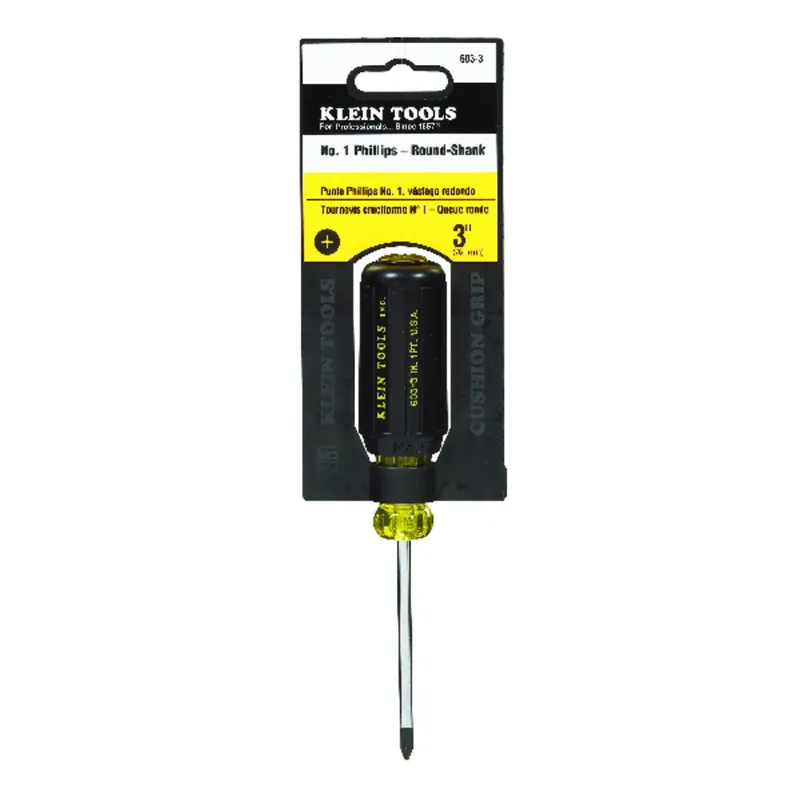 1 Phillips Screwdriver, Cushion-Grip, 3 X 6-3/4 In.