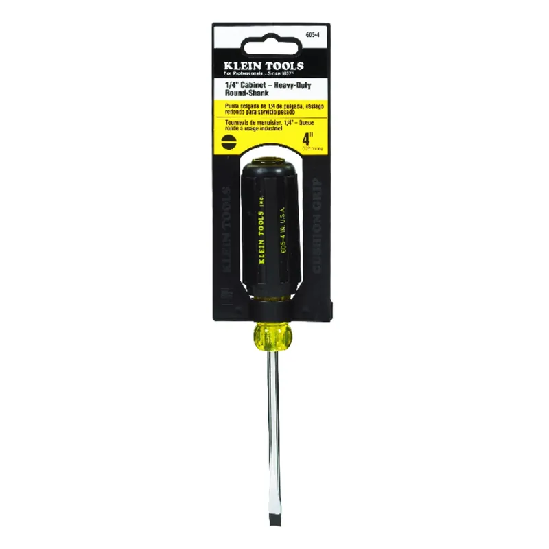 1/4 X 4-In. Cushion-Grip Screwdriver With Cabinet Tip