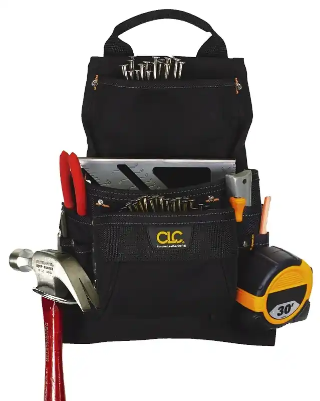 Clc 5 In. W X 15.25 In. H Black Ballistic Polyester Tool Bag With 9 Pockets