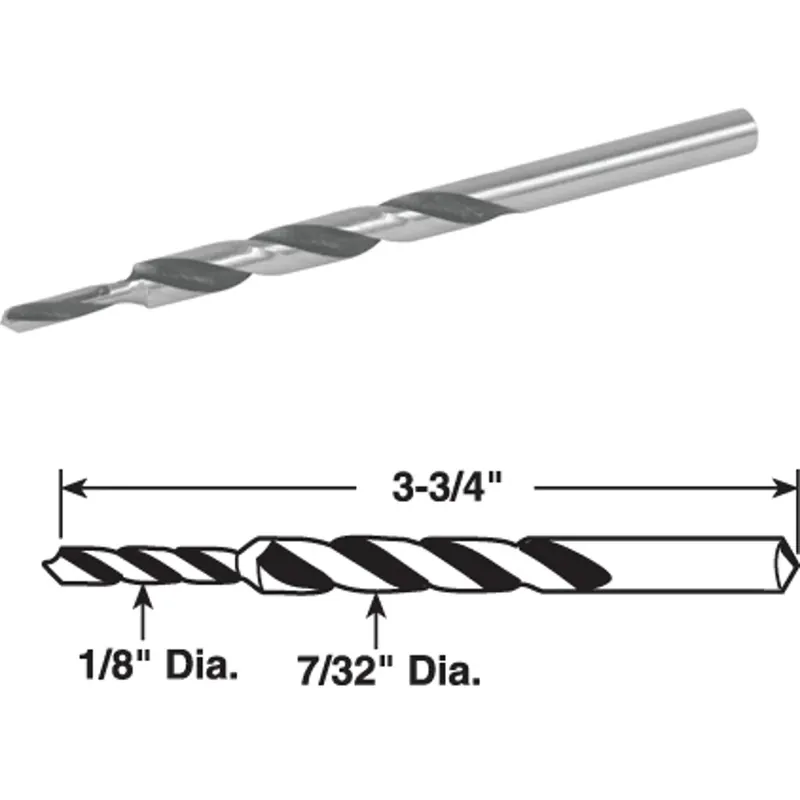 Prime-Line 7/32 In. X 3.75 In. L Steel Step Drill Bit Straight Shank 1 Pc