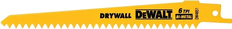 DeWalt 6 In. Bi-Metal Reciprocating Saw Blade 6 TPI 5 Pk