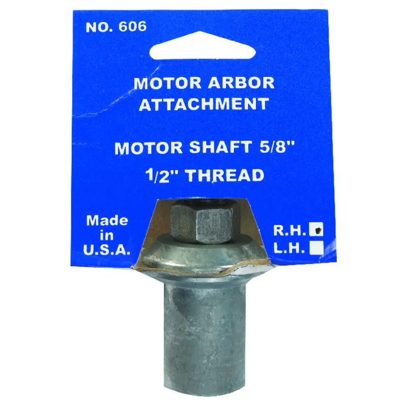 Motor Arbor Attachment, Fits 5/8 In. Shaft