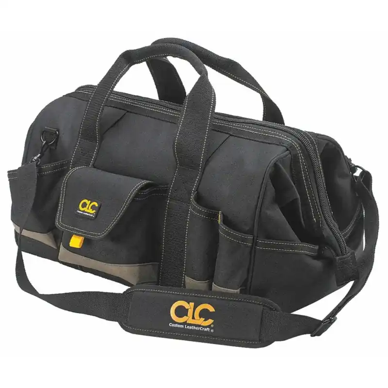 25-pocket 18 In. Megamouth Tool Bag With Adjustable Shoulder Strap