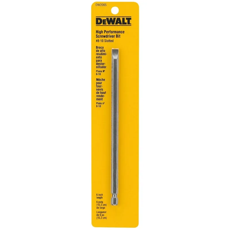 8-10 Slotted Power Bit, 6 In.