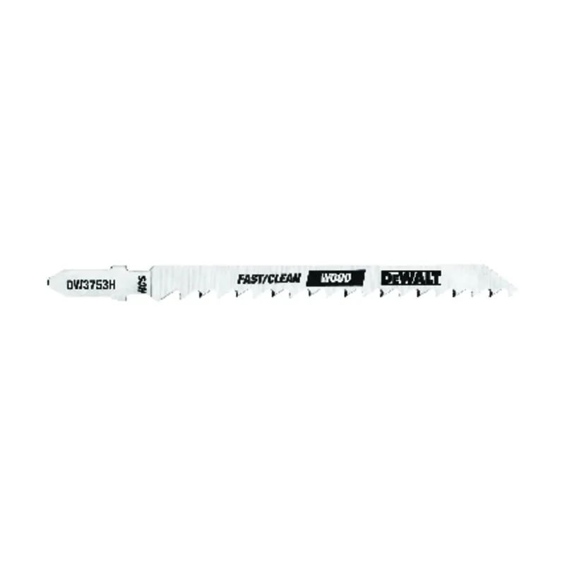 DeWalt 4 In. High Carbon Steel T-Shank Jig Saw Blade 6 TPI 5 Pk