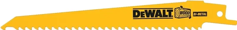 DeWalt 6 In. Bi-Metal Reciprocating Saw Blade 3 TPI 5 Pk