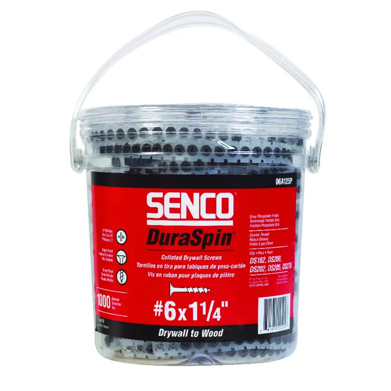 Senco DuraSpin No. 6 Sizes X 1-1/4 In. L Phillips Coarse Collated Drywall Screws 1000 Pk