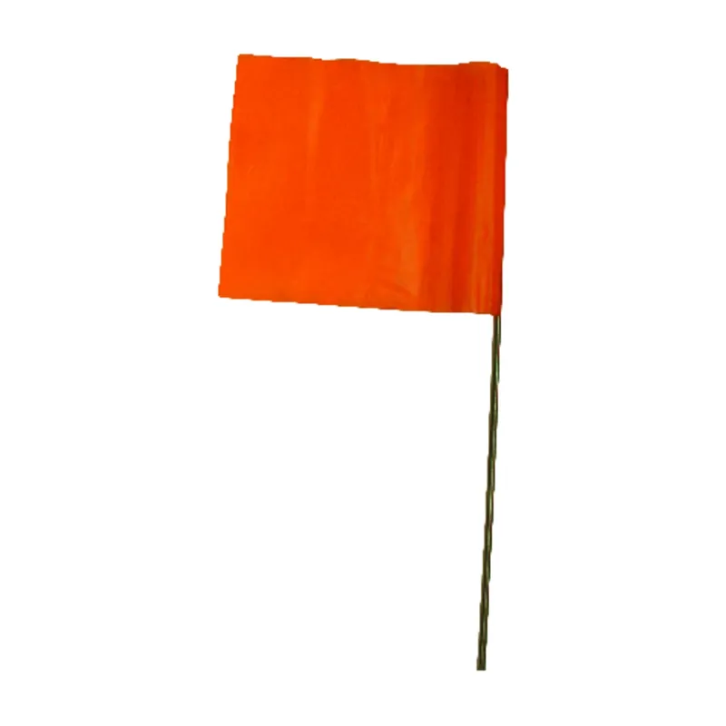 C.H. Hanson 15 In. Fluorescent Orange Marking Flags Polyvinyl 10 Pk