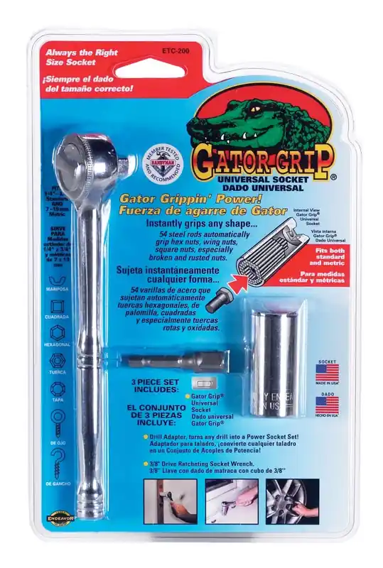 Universal 3/8 In. Drive Ratchet & Socket Set - 3-piece Metric And Sae