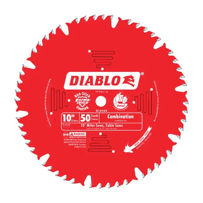 Diablo 10 In. D X 5/8 In. TiCo Hi-Density Carbide Combination Saw Blade 50 Teeth 1 Pk