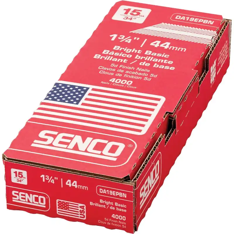 Senco 1-3/4 In. L X 15 Ga. Angled Strip Bright Finish Nails 34 Deg 4000 Pk