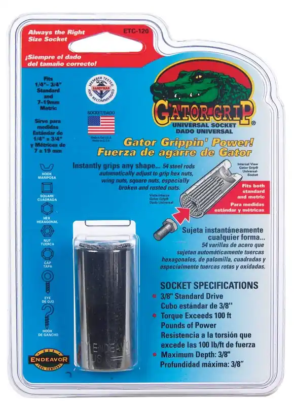 3/8 In. Drive Metric And Sae 6 Point Socket - Steel Construction