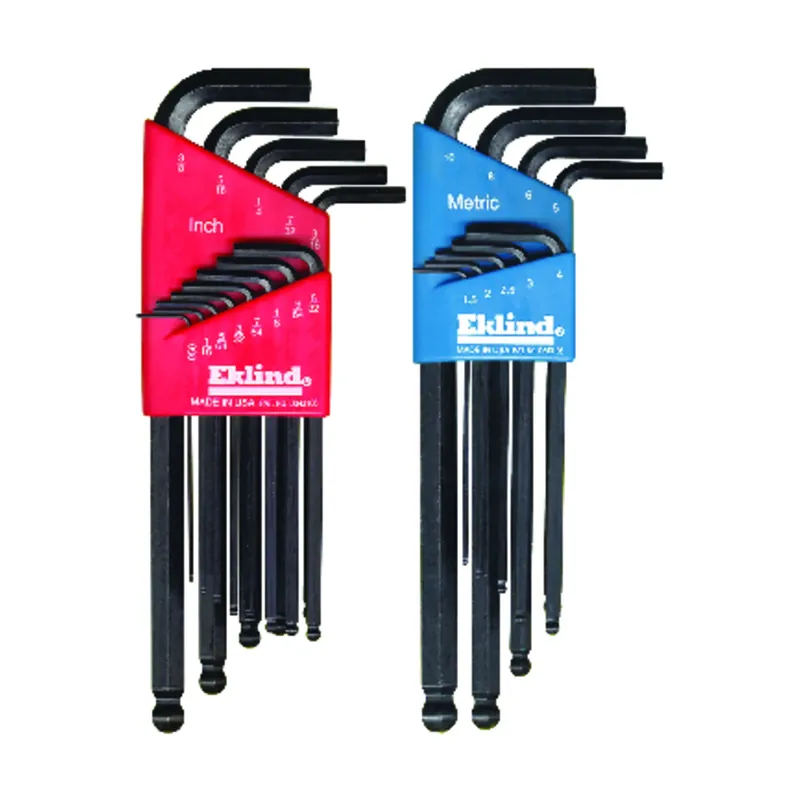 22 Piece Metric And Sae Long Arm Ball Hex L-key Set Model 13222