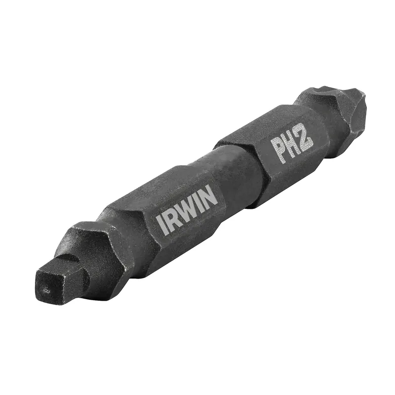 Irwin Impact Performance Series Phillips/Square SQ2/PH2 X 2-3/8 In. 31 L Impact Double-Ended Bit Ste