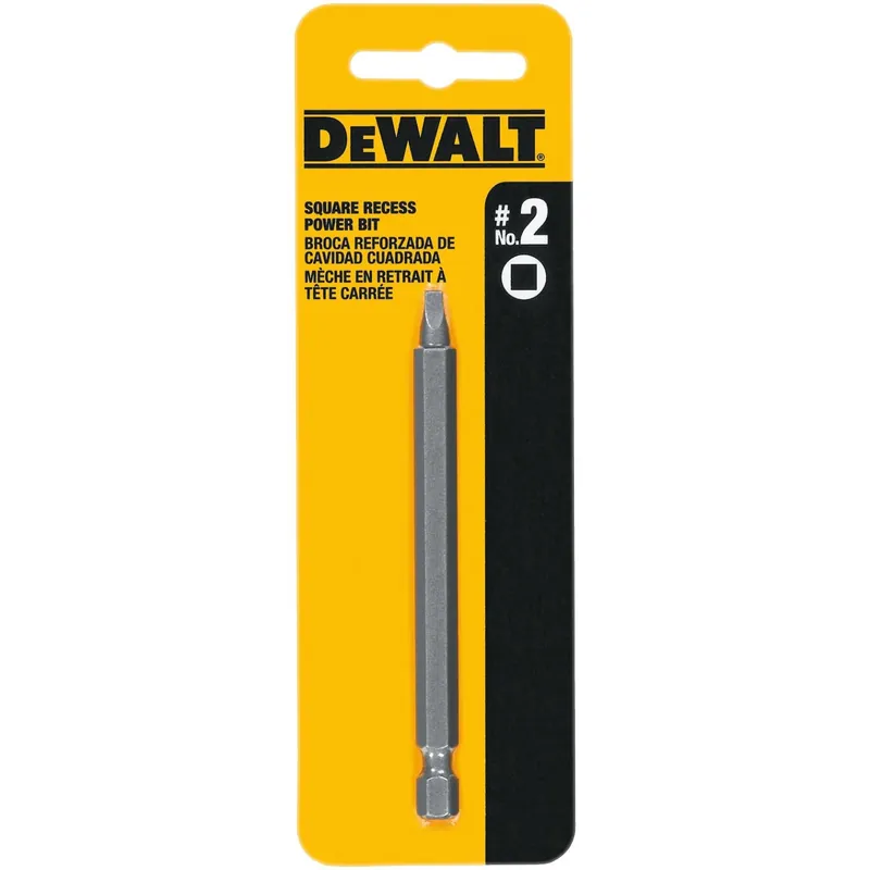  2 Square Square Recess Power Bit, 6 In.