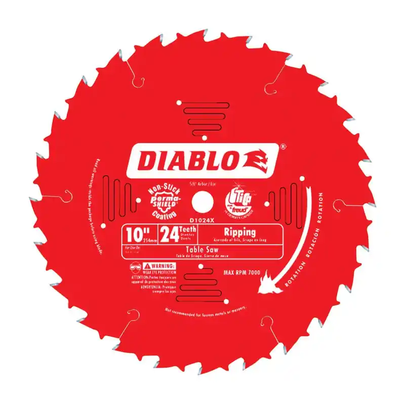 Diablo 10 In. D X 5/8 In. TiCo Hi-Density Carbide Ripping Saw Blade 24 Teeth 1 Pk