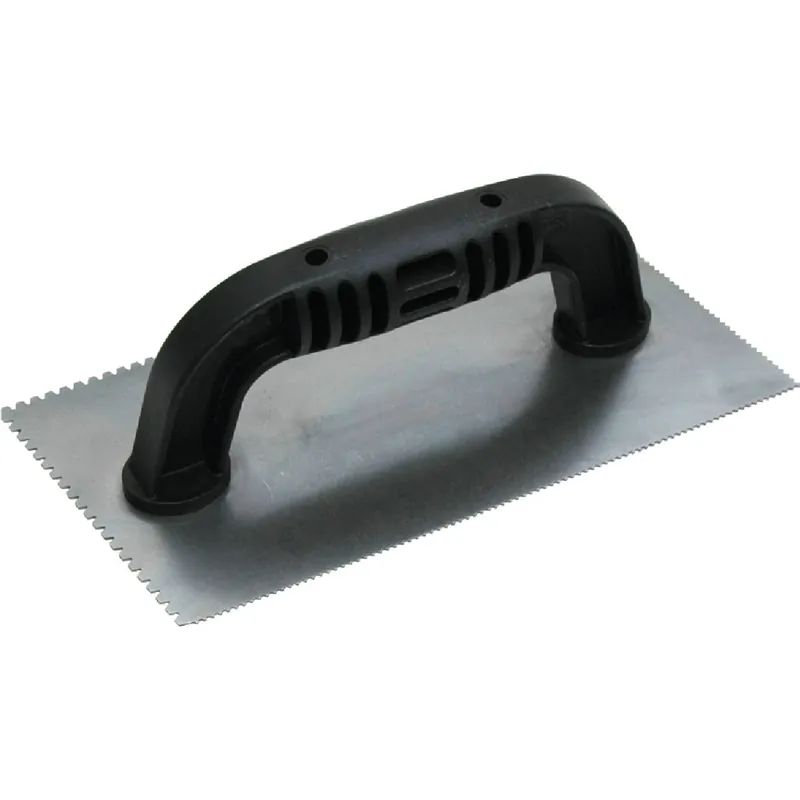 1/16 In. U-notched & 3/32 In. Flat V-notched Trowel With Black Handle