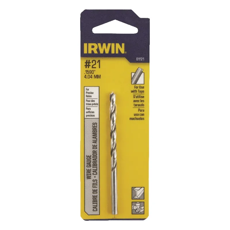 21 X 3-1/4 In. High Speed Steel Wire Gauge Bit Straight Shank 1 Pc