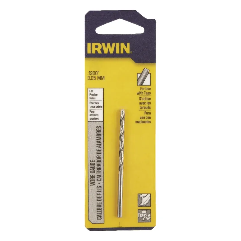 Irwin 30 X 2-3/4 In. L High Speed Steel Jobber Length Wire Gauge Bit Straight Shank 1 Pk